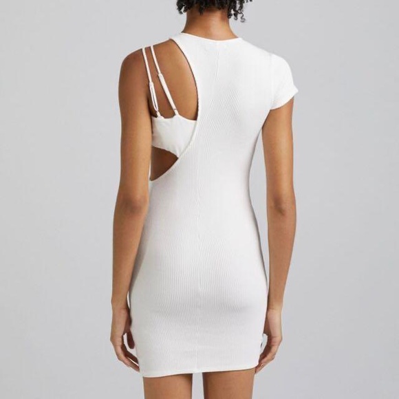 Bershka Ribbed Cut Out Dress - Picture 2 of 3